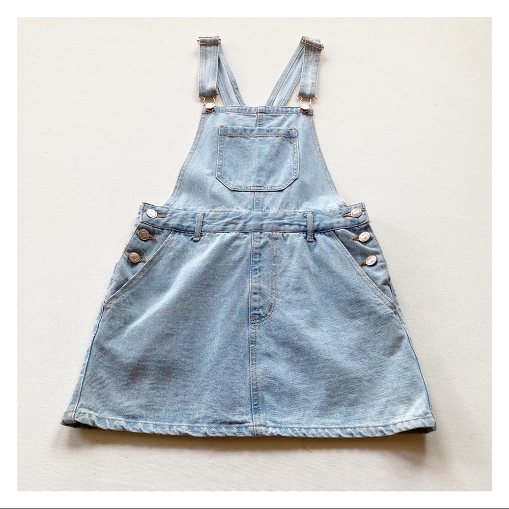 Forever 21 Denim Overall Mini Dress - Picture 2 of 13